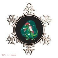 Unicorn Ridding Dinosaur Christmas Ornament thumb 0