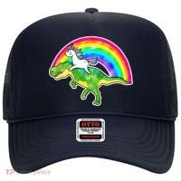Unicorn Riding T-Rex Rainbow Hat thumb 0
