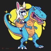 Unicorn Riding Trex Easter Women's Sweatshirt thumb 2