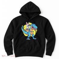 Unicorn Riding Trex Easter Hoodie thumb 0