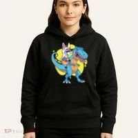 Unicorn Riding Trex Easter Hoodie thumb 5