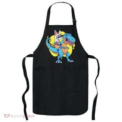 Unicorn Riding Trex Easter Apron