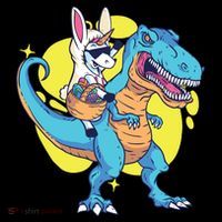 Unicorn Riding Trex Easter Women's Tank Top thumb 5