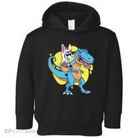 Unicorn Riding Trex Easter Toddler Hoodie thumb 0