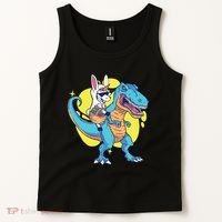 Unicorn Riding Trex Easter Tank Top thumb 2