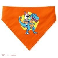 Unicorn Riding Trex Easter USA-Made Doggie Bandana thumb 0