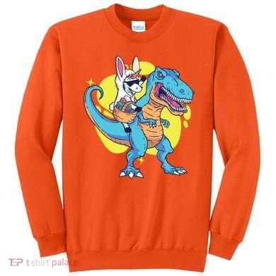 Unicorn Riding Trex Easter Sweatshirt