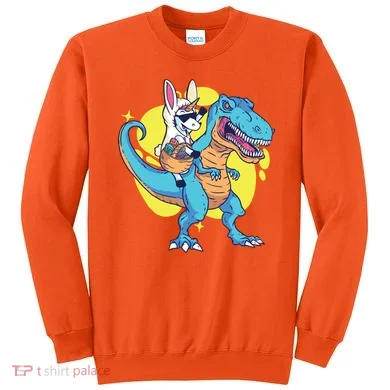 Unicorn Riding Trex Easter Sweatshirt