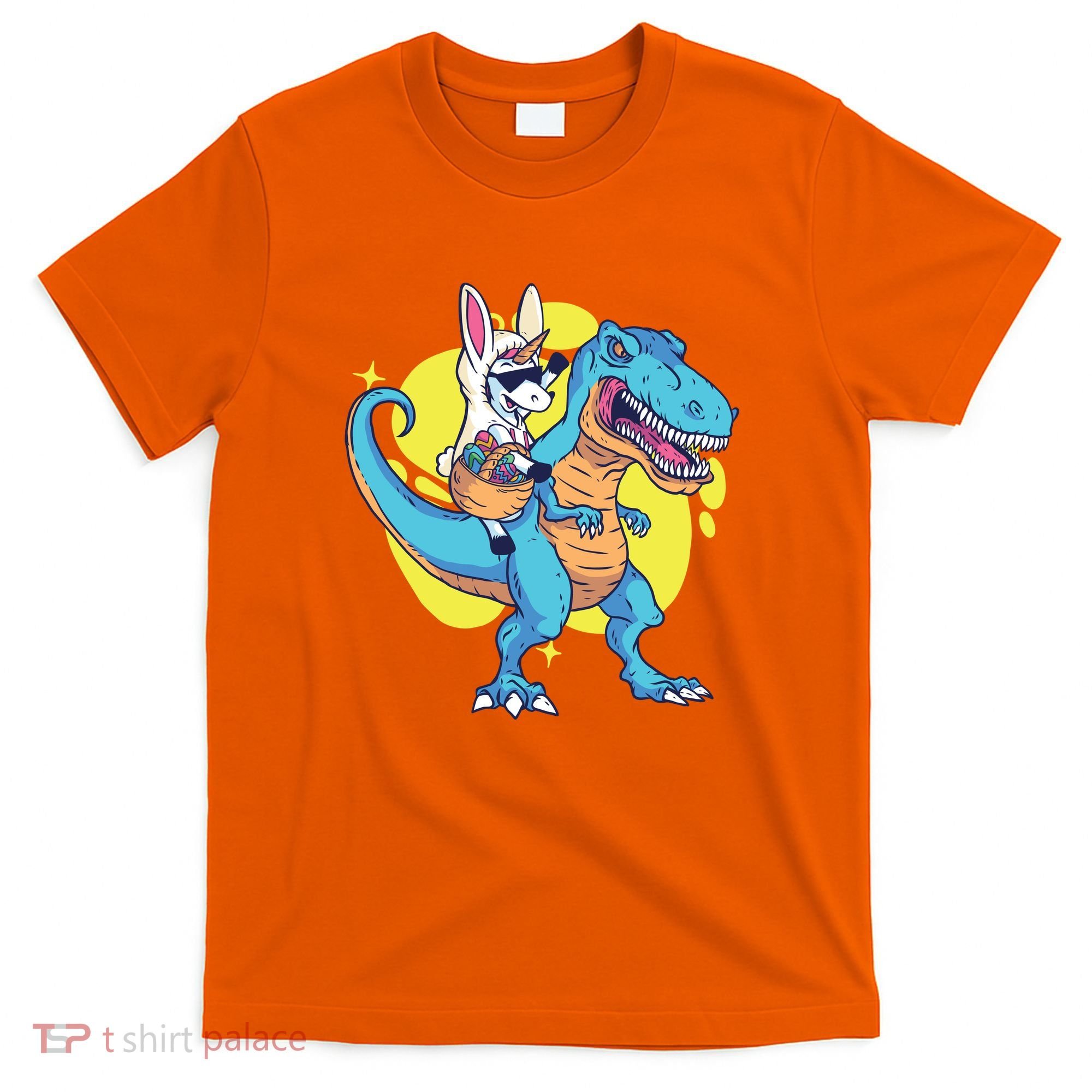 Unicorn Riding Trex Easter T-Shirt