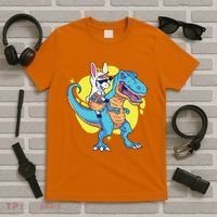 Unicorn Riding Trex Easter T-Shirt thumb 5