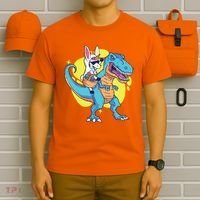 Unicorn Riding Trex Easter T-Shirt thumb 6