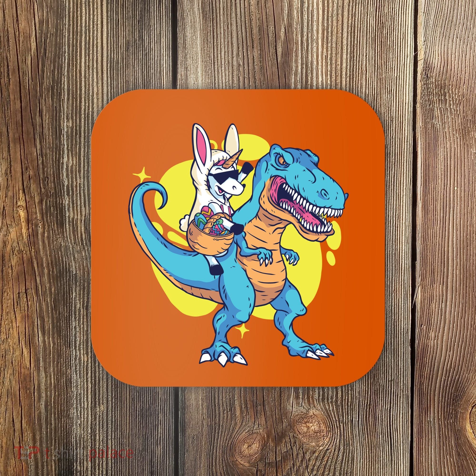 Unicorn Riding Trex Easter Coaster