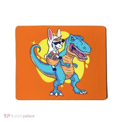 Unicorn Riding Trex Easter Mousepad