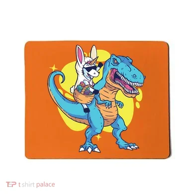 Unicorn Riding Trex Easter Mousepad