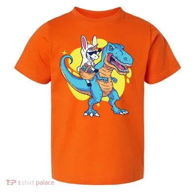 Unicorn Riding Trex Easter Toddler T-Shirt