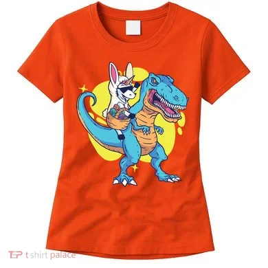 Unicorn Riding Trex Easter Women's T-Shirt