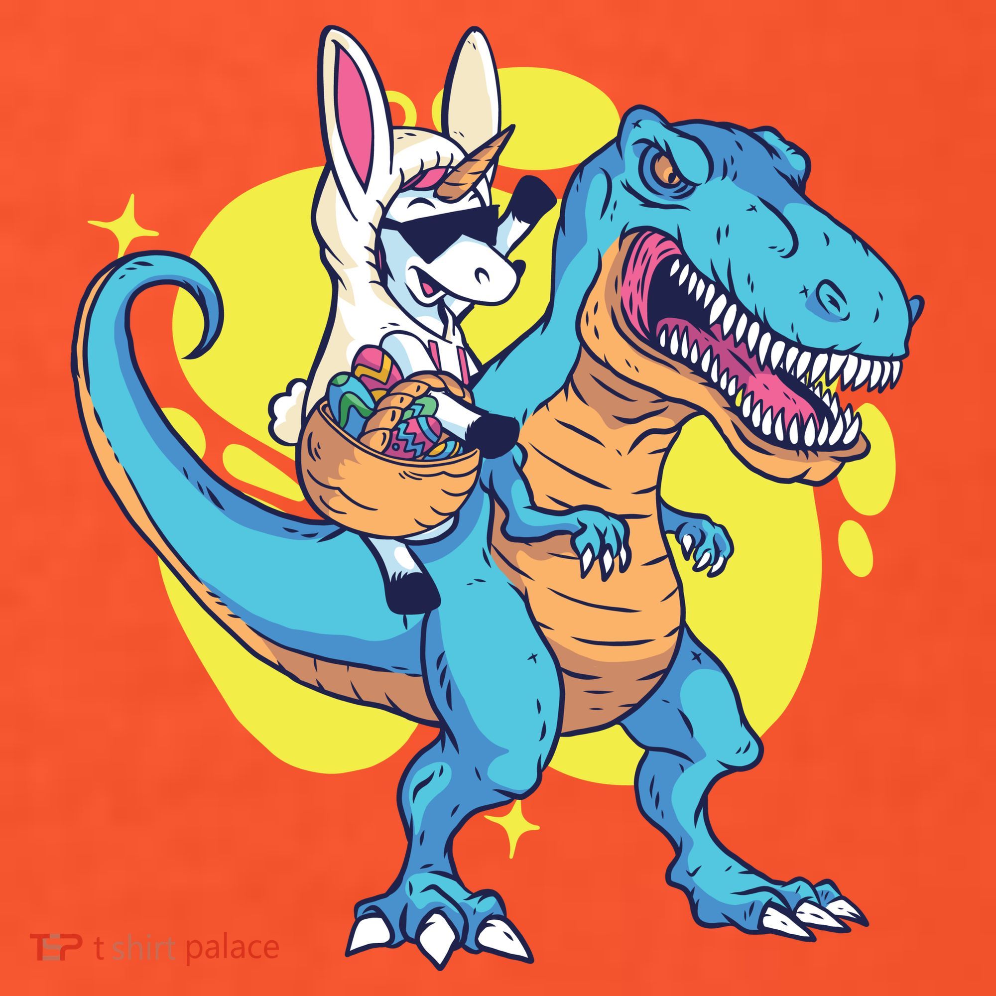 Unicorn Riding Trex Easter Women's T-Shirt