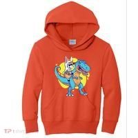 Unicorn Riding Trex Easter Kids Hoodie thumb 0