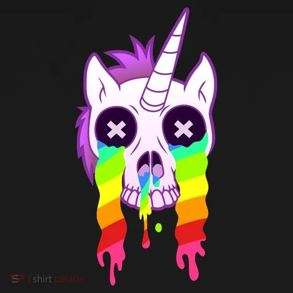 Unicorn Skull Rainbow Doggie Tank