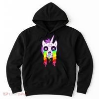 Unicorn Skull Rainbow Hoodie thumb 0