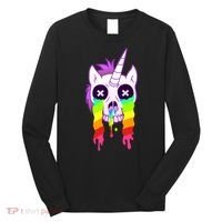 Unicorn Skull Rainbow Long Sleeve Shirt thumb 0