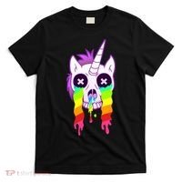 Unicorn Skull Rainbow T-Shirt thumb 0