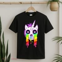 Unicorn Skull Rainbow T-Shirt thumb 2