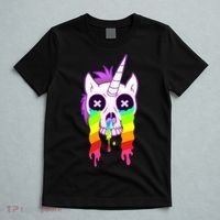 Unicorn Skull Rainbow T-Shirt thumb 5