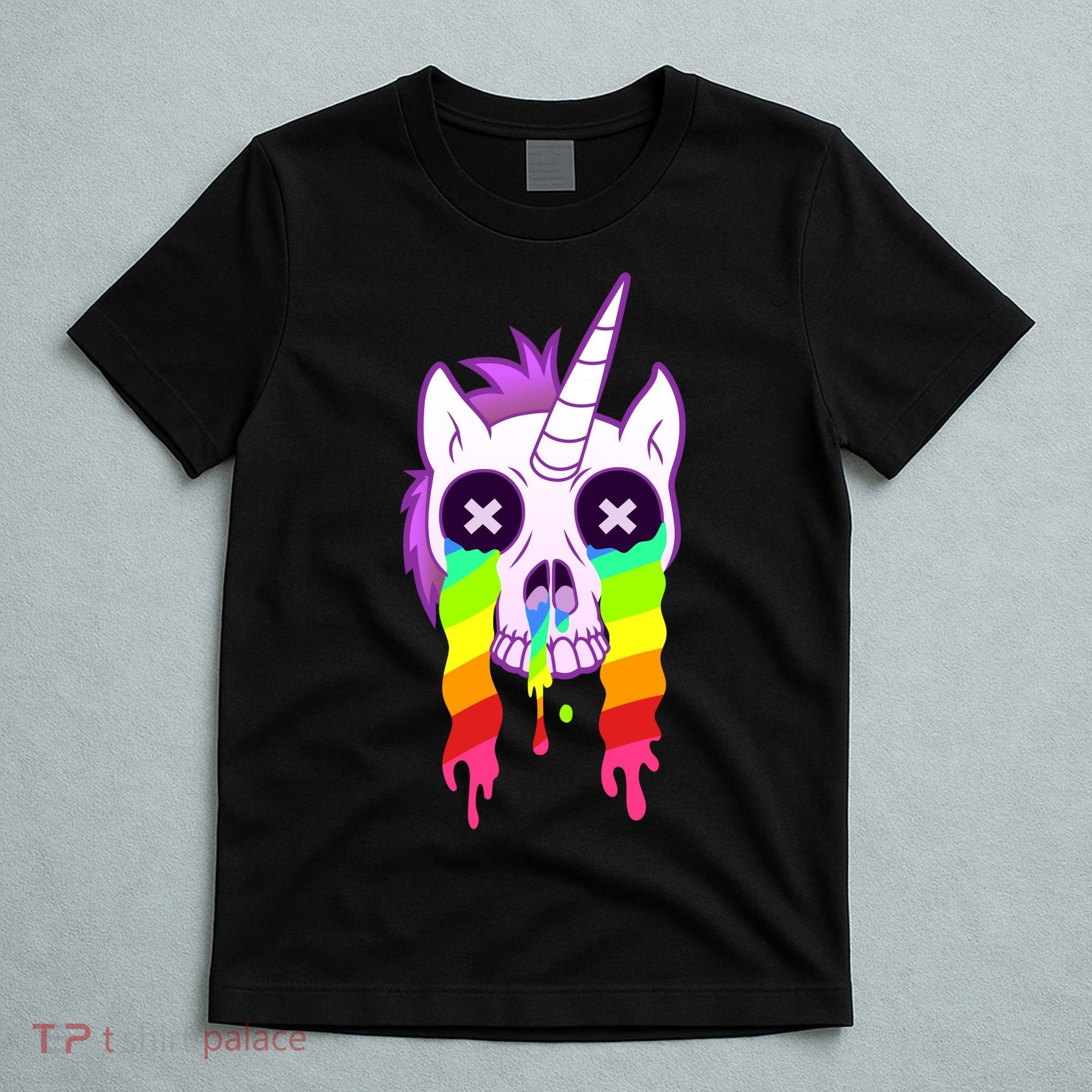 Unicorn Skull Rainbow T-Shirt