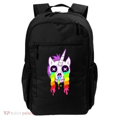 Unicorn Skull Rainbow Backpack