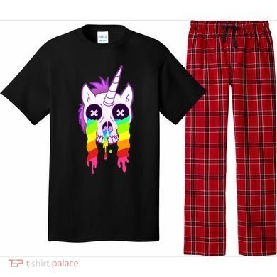 Unicorn Skull Rainbow Pajama Set