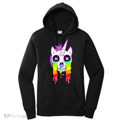 Unicorn Skull Rainbow Women's Hoodie