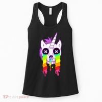 Unicorn Skull Rainbow Women's Tank Top thumb 0