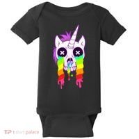 Unicorn Skull Rainbow Baby Bodysuit thumb 0