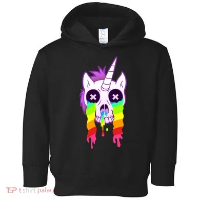 Unicorn Skull Rainbow Toddler Hoodie