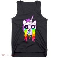 Unicorn Skull Rainbow Tank Top thumb 0