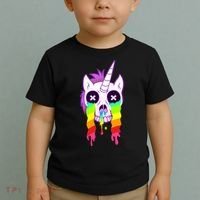 Unicorn Skull Rainbow Toddler T-Shirt thumb 2