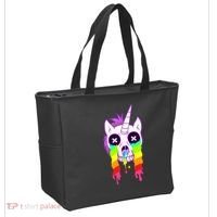 Unicorn Skull Rainbow Tote Bag thumb 2