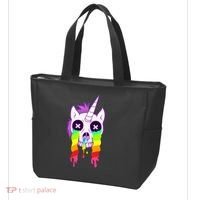 Unicorn Skull Rainbow Tote Bag thumb 3