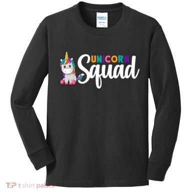 Unicorn Squad  Kids Long Sleeve Shirt