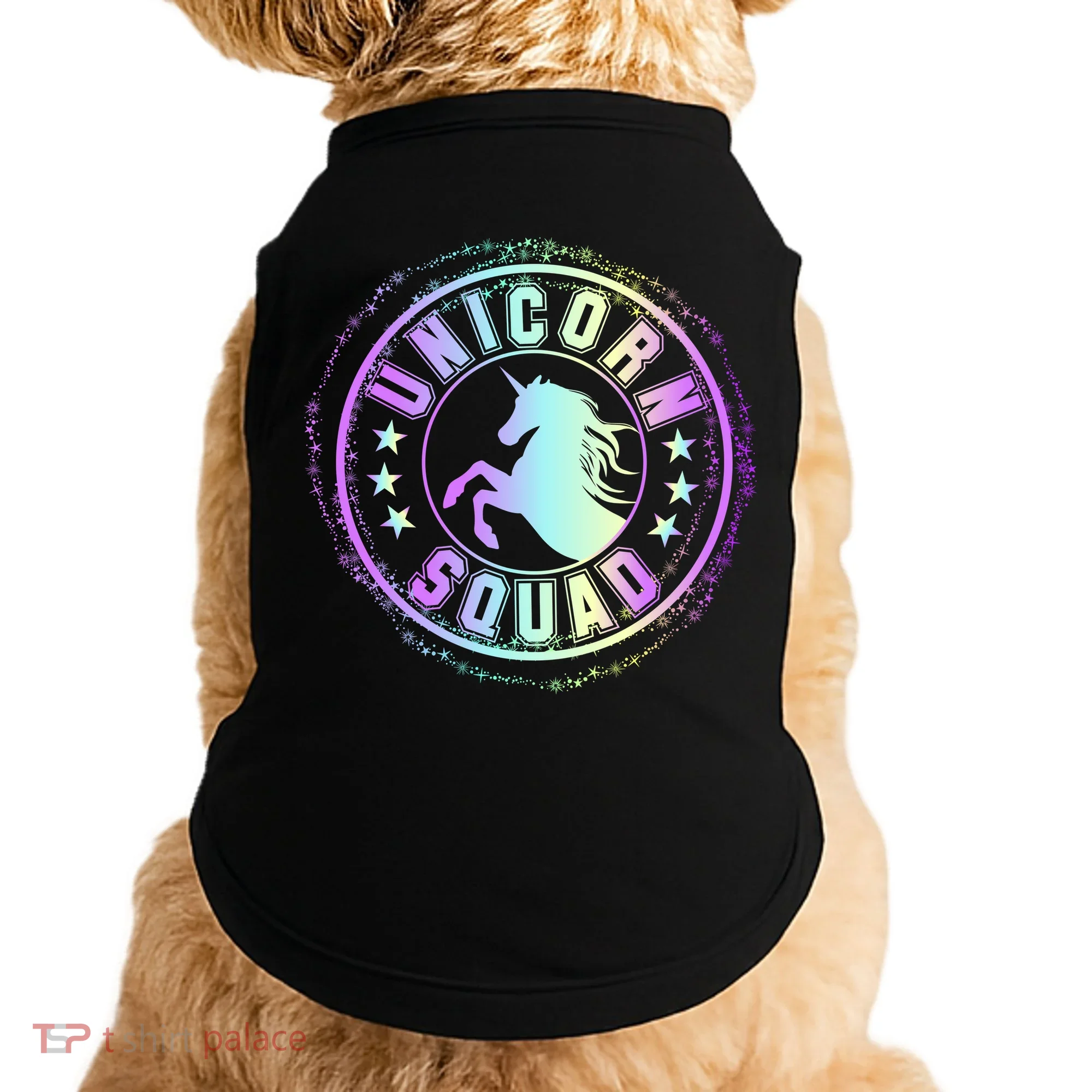 Unicorn Squad Holographic Doggie Tank