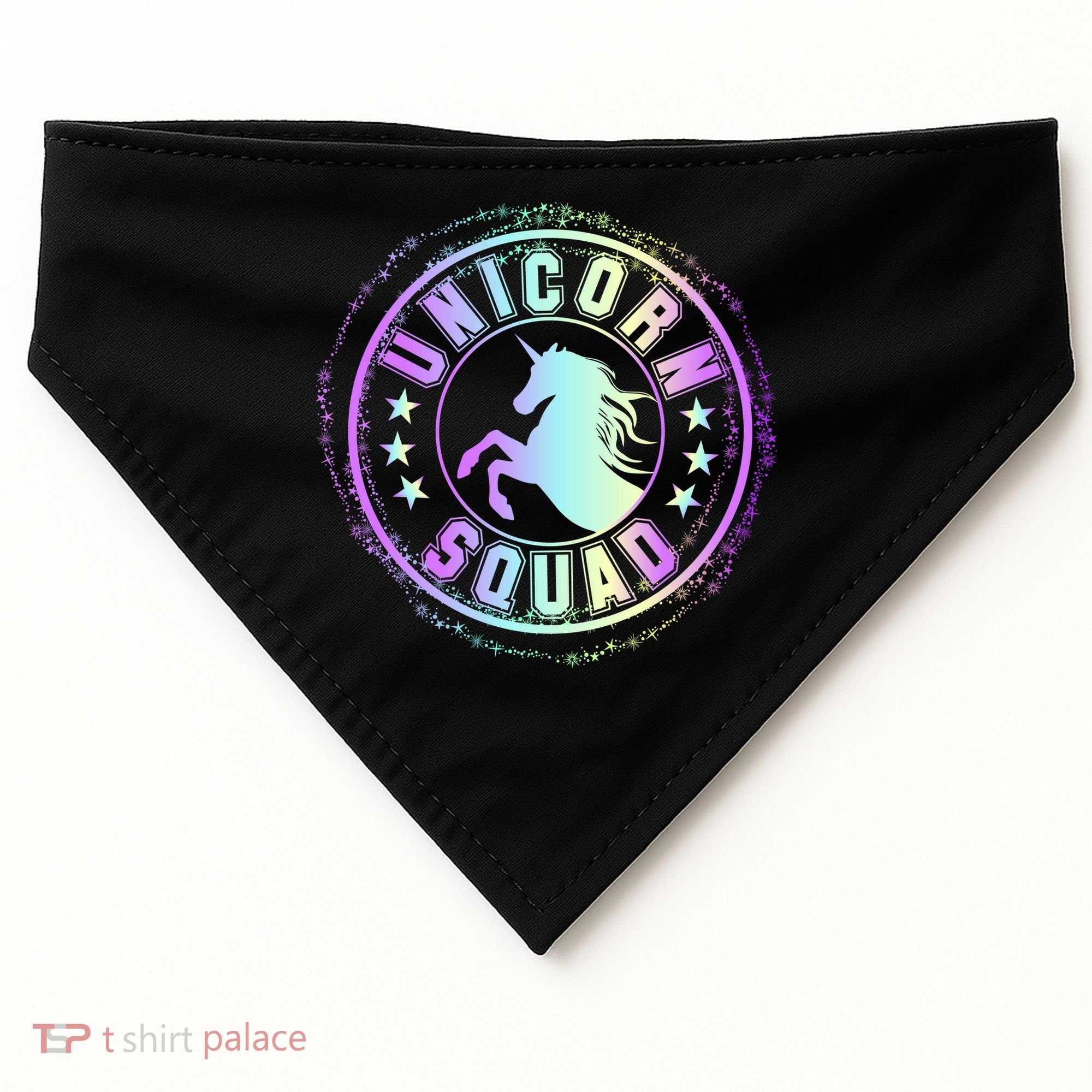 Unicorn Squad Holographic USA-Made Doggie Bandana