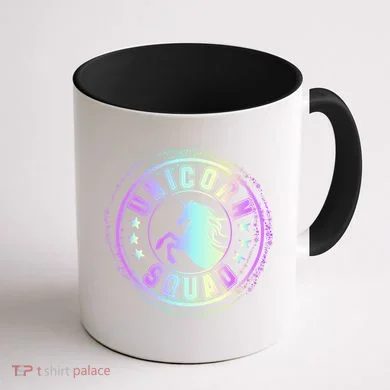 Unicorn Squad Holographic Coffee Mug back