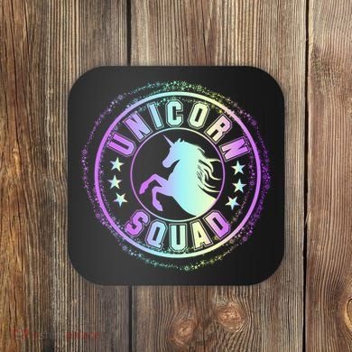 Unicorn Squad Holographic Coaster