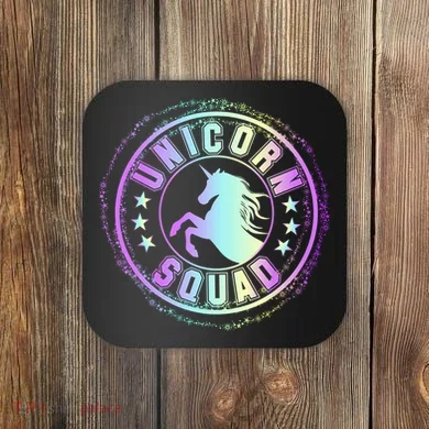 Unicorn Squad Holographic Coaster