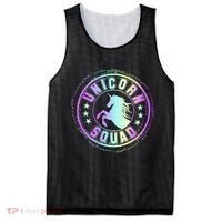 Unicorn Squad Holographic Mesh Reversible Basketball Jersey Tank thumb 0