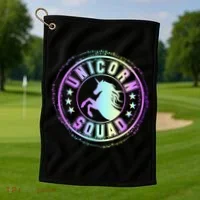 Unicorn Squad Holographic Golf Towel thumb 1
