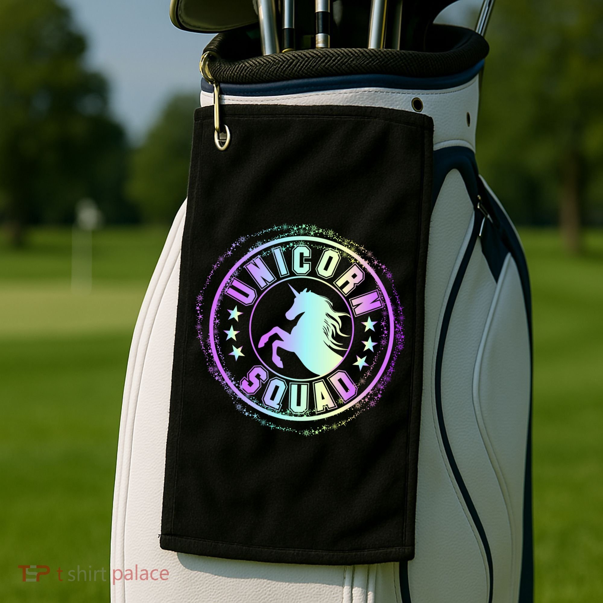 Unicorn Squad Holographic Golf Towel