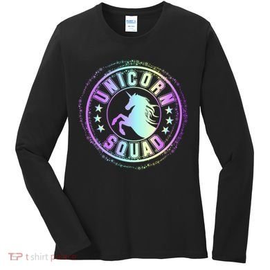 Unicorn Squad Holographic Women's Long Sleeve Shirt