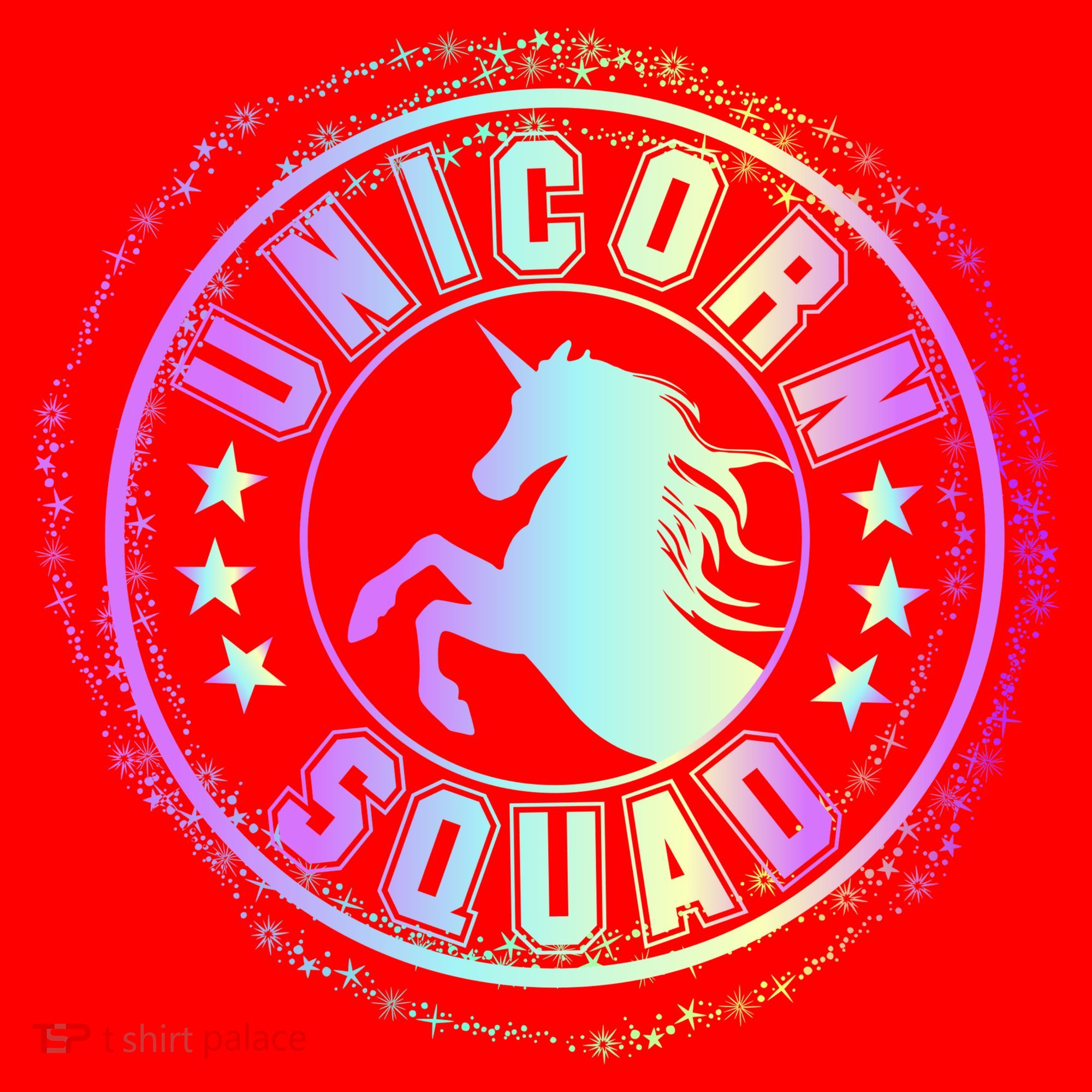 Unicorn Squad Holographic Santa Hat
